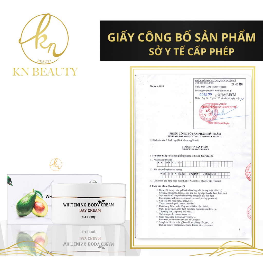 Kem Dưỡng Da Body Ban Ngày Whitening Body Cream 200gram