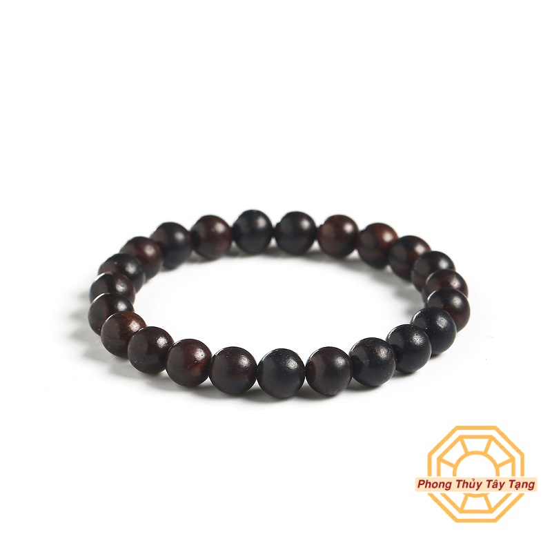 Vòng tay phong thủy, Vòng Gỗ Mun Hoa mang lại Bình an May mắn - [TẶNG TÚI GẤM] - Phong Thủy Tây Tạng