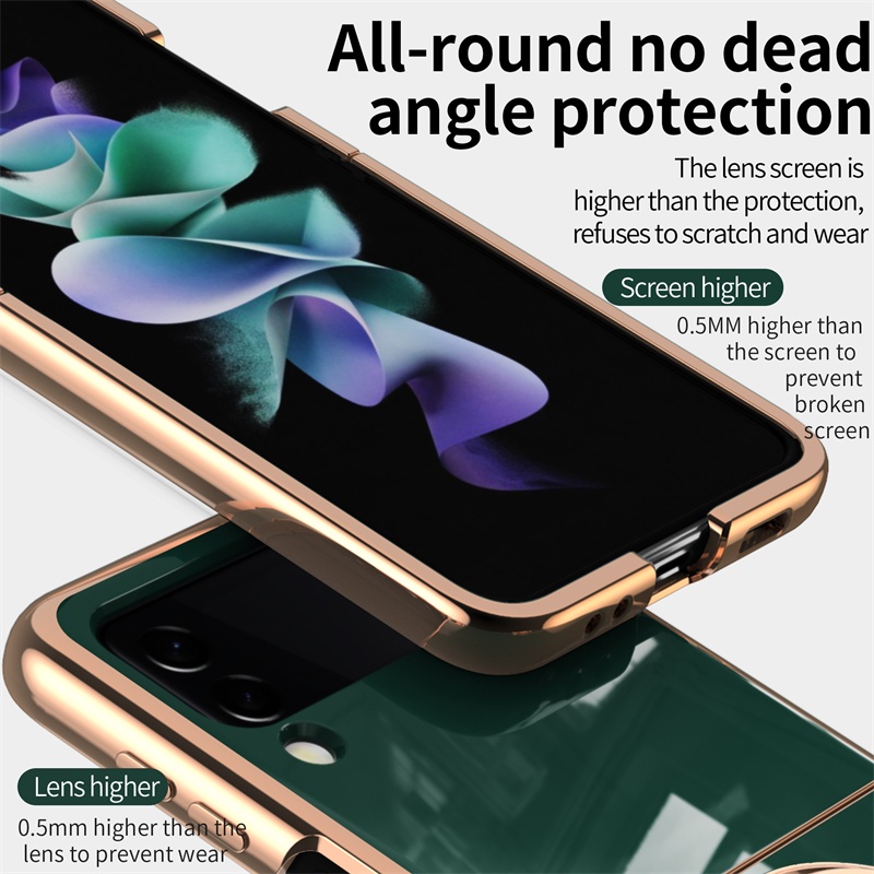 Ốp Điện Thoại Silicon Chống Sốc Có Giá Đỡ Nam Châm Cho Samsung Z Flip 3 Galaxy Z Flip 4 5G