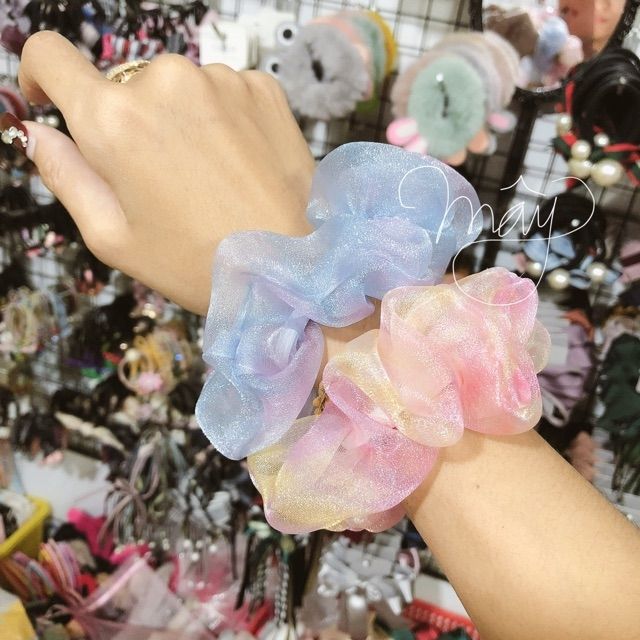 Scrunchies cột tóc von hologram