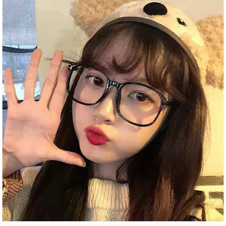 Gọng kính giả cận mắt vuông Unisex thời trang phong cách Hàn Quốc - Kính mắt Havana KM03 | BigBuy360 - bigbuy360.vn