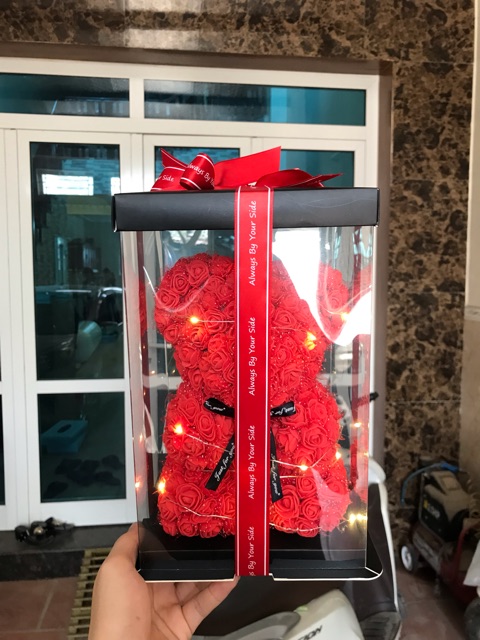 Gấu hoa (size 30cm) full hộp + đèn siêu đáng yêu cho Crush 😍😍😍 | BigBuy360 - bigbuy360.vn