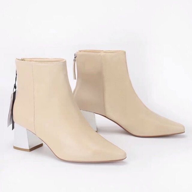 Boots da mềm gót kim loại MangO