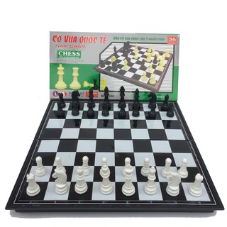 Bộ cờ vua nam châm hộp xanh (nhiều kích cỡ)