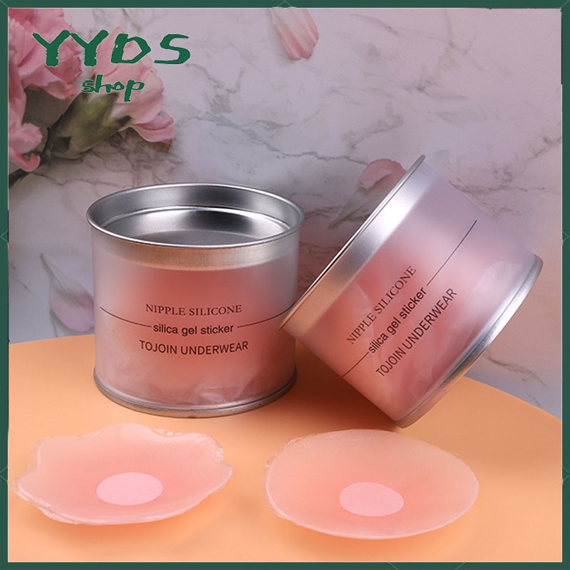 [Hàng có sẵn tại TPHCM] Miếng dán ngực nữ silicon YYDS Hộp 10 miếng dán ti chống thấm nước sử dụng nhiều lần