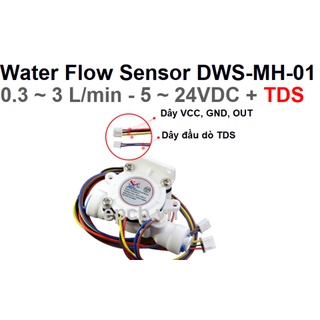 Cảm biến lưu lượng nước dws-mh-01 đầu đò tds
