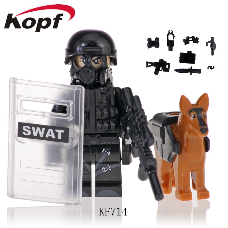 Lắp ráp đồ chơi trẻ em quân sự lắp ráp khối xây dựng minifigures khối xây dựng cho trẻ em đồ chơi giáo dục sớm