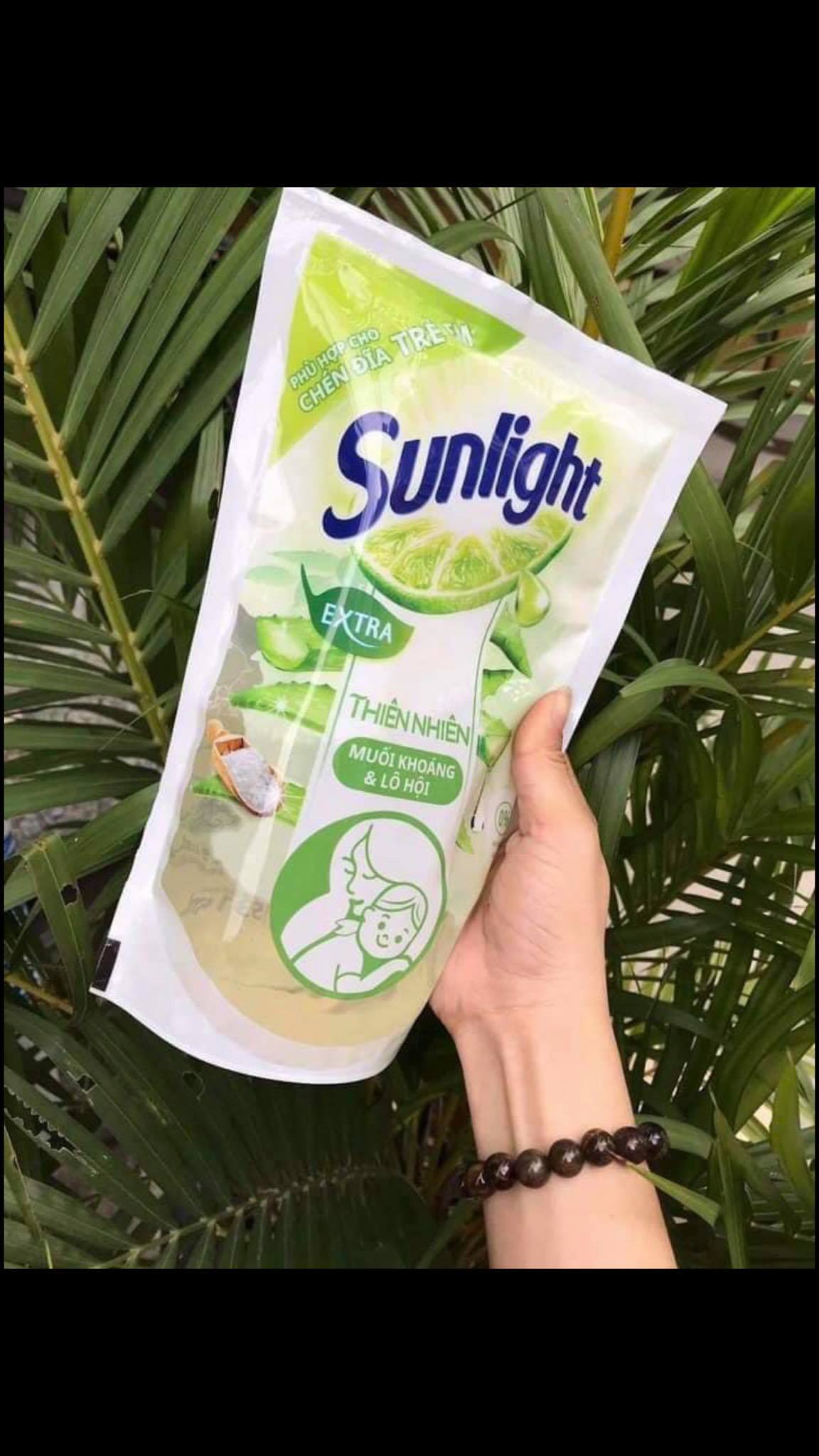 [Chính hãng] Combo 3 bịch nước rửa chén Sunlight thiên nhiên muối khoáng và lô hội 550g 1 bịch