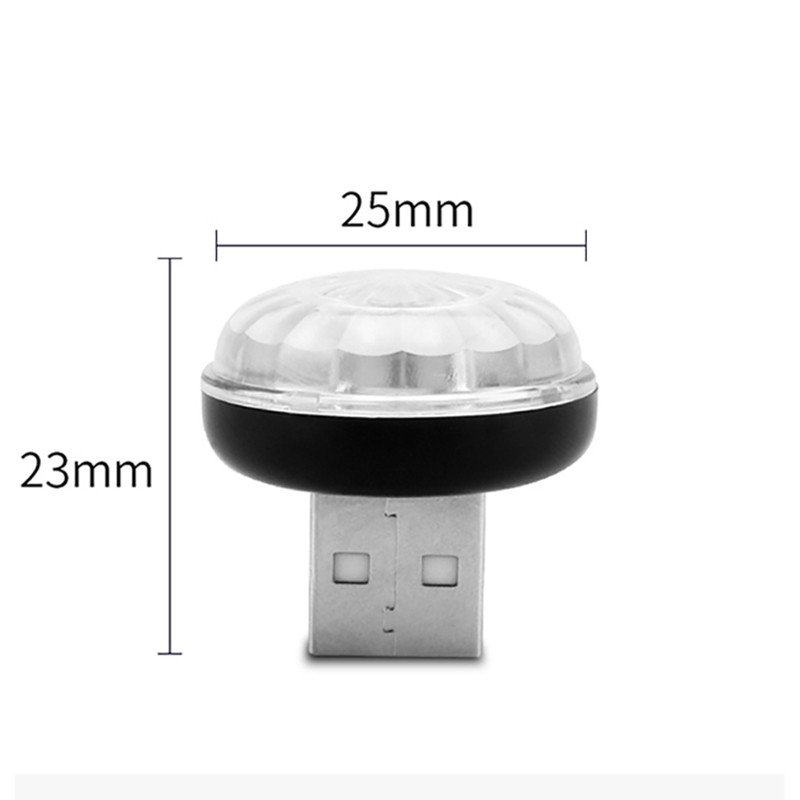 Đèn Led Usb 5v Rgb 3w Cho Xe Hơi