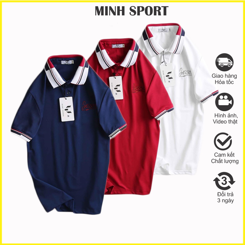 Áo Thun Polo Nam Cổ Bẻ Thêu Chữ Ngắn Tay Thời Trang mã AO.48
