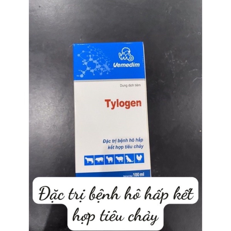 1 lọ TYLOGEN 100ml dùng cho hô hấp kết hợp đi ngoài trên chó mèo