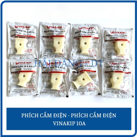 Phích cắm điện vinakip 10A chân tròn