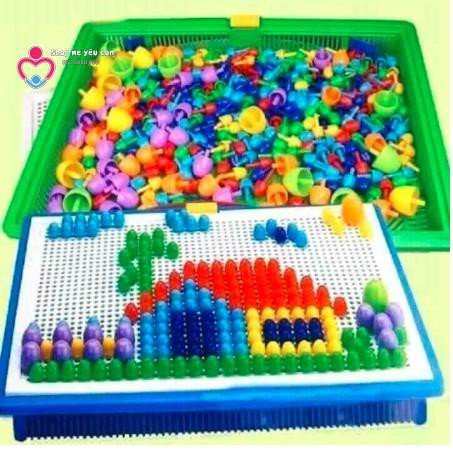 Đồ chơi cắm nấm ghép hình sáng tạo 296 chi tiết