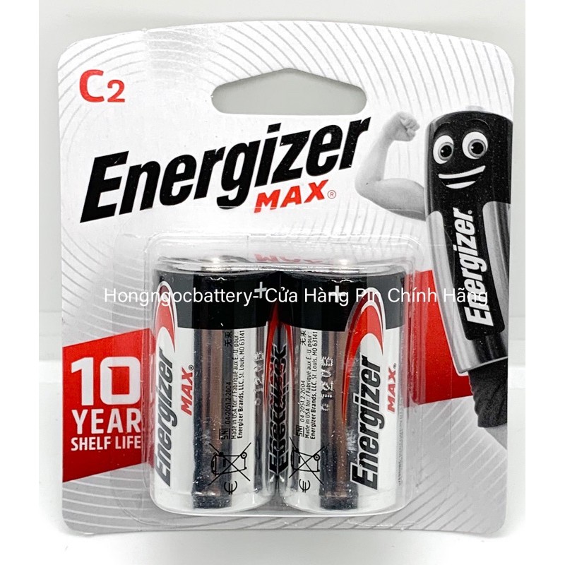 Vỉ 2 Viên Pin Trung ( Pin C ) 1,5V ENERGIZER - Hàng chính hãng