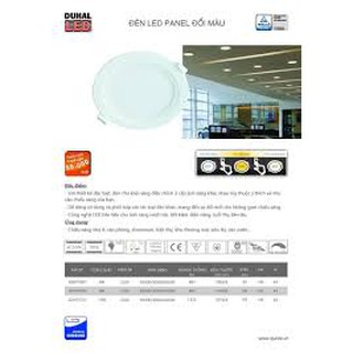 Đèn Led Panel âm trần Đổi Màu Duhal 6w 9w 12w Đèn Led âm Trần đổi màu duhal