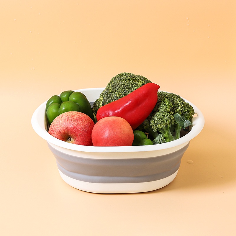 Chậu Gấp Gọn Silicon Rửa Rau Củ Quả Đa Năng , Thau Rửa Mặt Cho Bé Gấp Gọn TIết Kiệm Không Gian 88331 Chợ Tốt Store