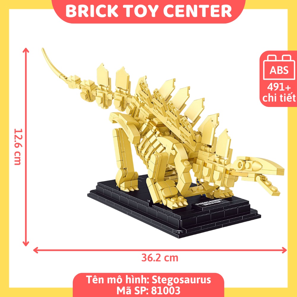 Đồ chơi mô hình khủng long Decool 81001-81008 lắp ghép hóa thạch Jurassic World Dinosaur