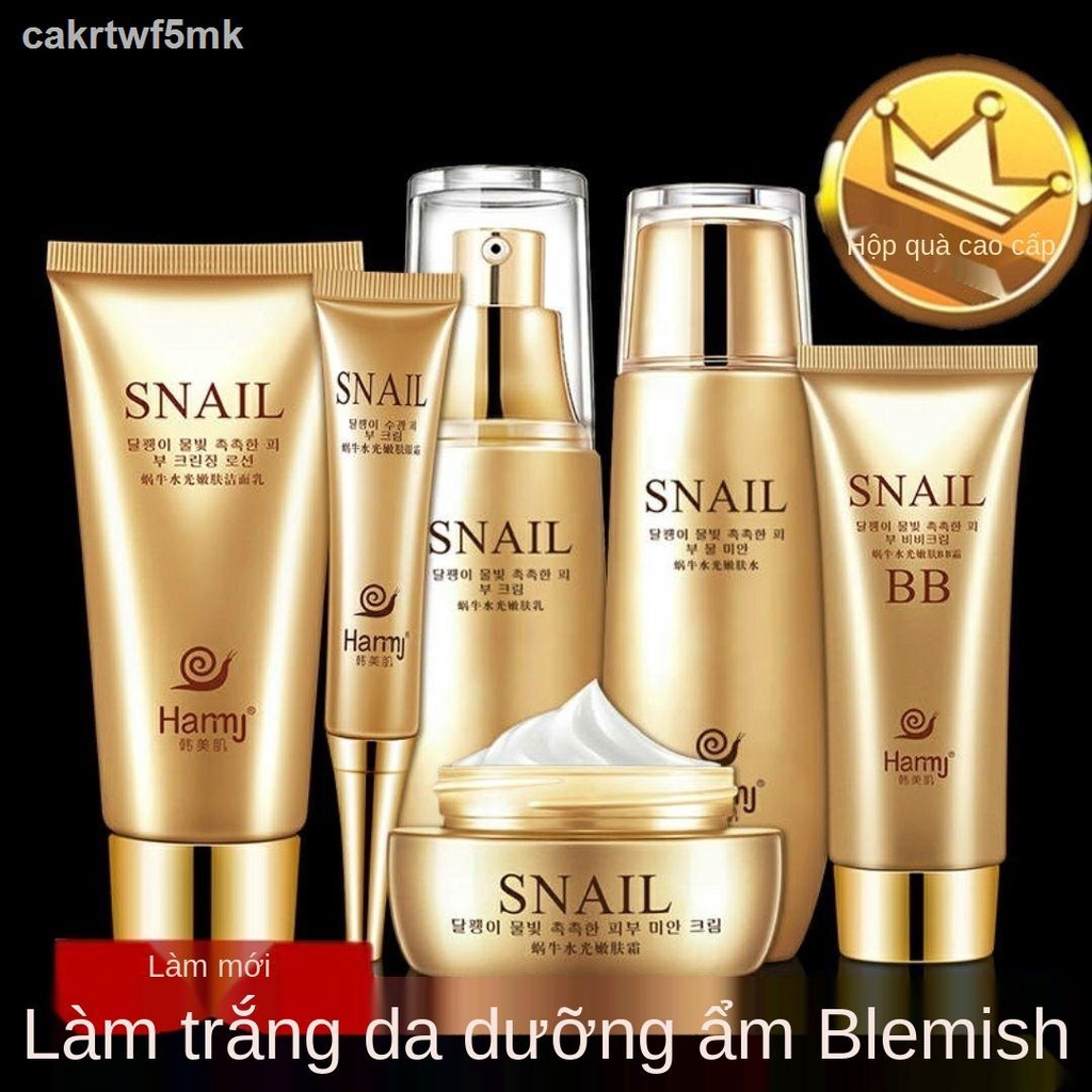 ☎Bộ sản phẩm dưỡng da dạng lỏng ốc sên làm đẹp da Hàn Quốc, mỹ phẩm dưỡng ẩm và chống nhăn da, làm trắng