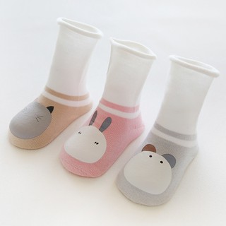 Set 3 đôi Tất kids cao cổ hình mặt cười cute siêu dễ thương cho bé