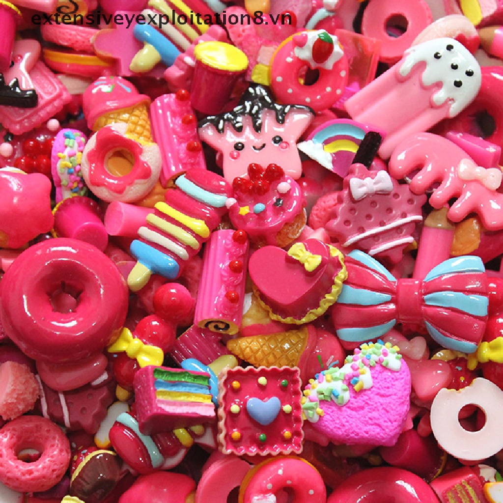 Bộ 10 Mô Hình Bánh Donut Đồ Chơi Mini Trang Trí Điện Thoại