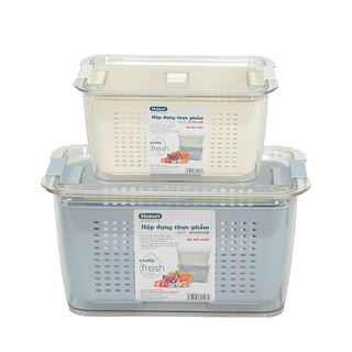 Hộp để Tủ Lạnh 2 Lớp , Có Khóa Thoát Khí, Dễ Dàng Bảo Quản Rau Củ