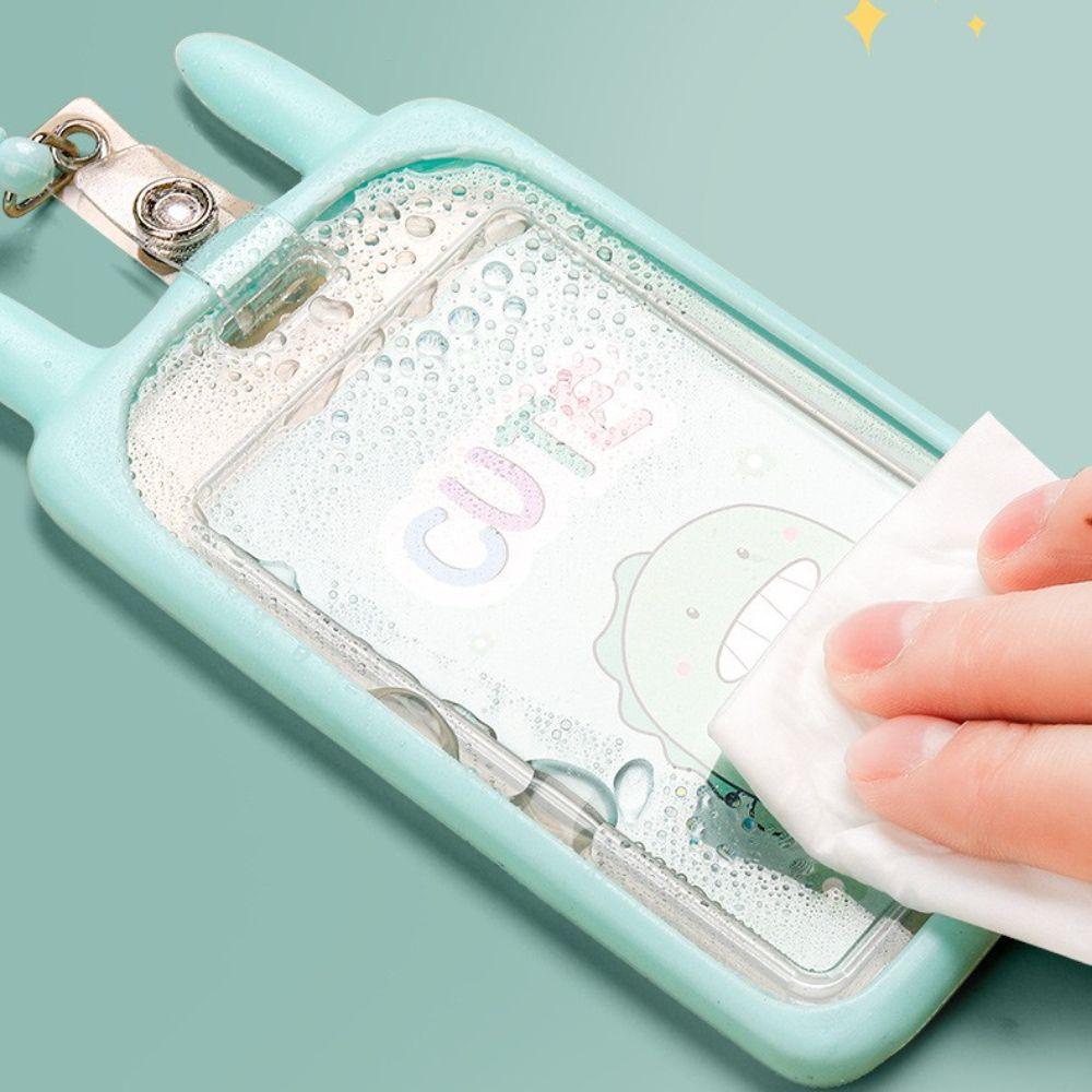 Ví Đựng Thẻ Tín Dụng / Danh Thiếp Hình Tai Thỏ Trong Suốt Chống Nước Ốp