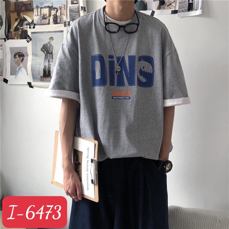 Áo phông nam nữ unisex form rộng DINO, áo thun tay lỡ oversize mát mềm mịn