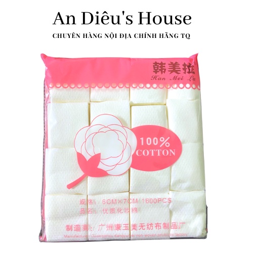[100% Cotton] Bông tẩy trang khăn giấy tẩy trang 1200 miếng