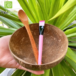 Bộ Chén Cọ Gáo Dừa Bến Tre 3 Món Hapuganic Dụng Cụ Đắp Mặt