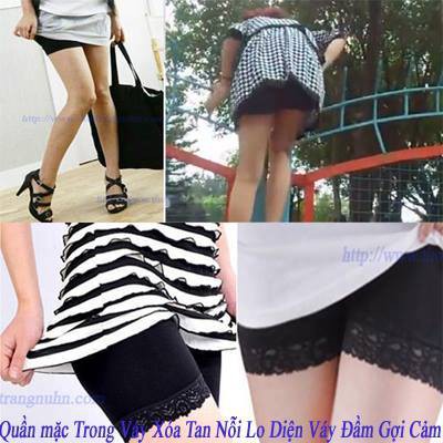 [GIÁ SỈ] QUẦN MẶC TRONG VÁY COOTON VIỀN REN