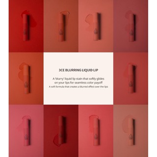 [HÀNG CHÍNH HÃNG] SON KEM LÌ 3CE BLURRING LIQUID LIP (NEW)