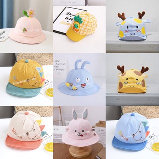 Nón/mũ vành/ lưỡi trai mềm mại thoáng mát cho bé 4m - 2y