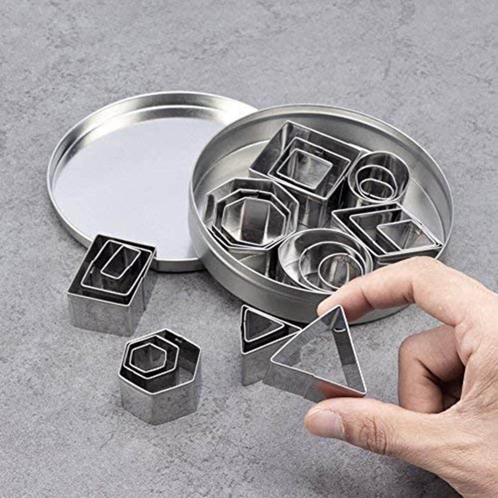 Set 24 Khuôn Cắt Bánh Quy Mini Bằng Thép Không Gỉ