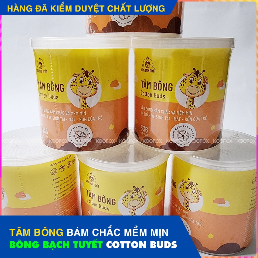 Tăm Bông Bạch Tuyết Merigo 336 que  - KOOFOX