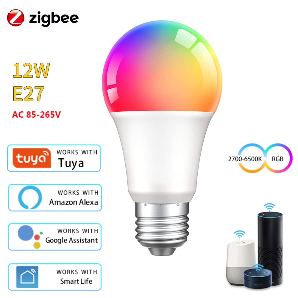 Bóng Đèn Led Thông Minh 18W TUYA Zigbee3.0 E27 110v 220v Kết Nối Bluetooth