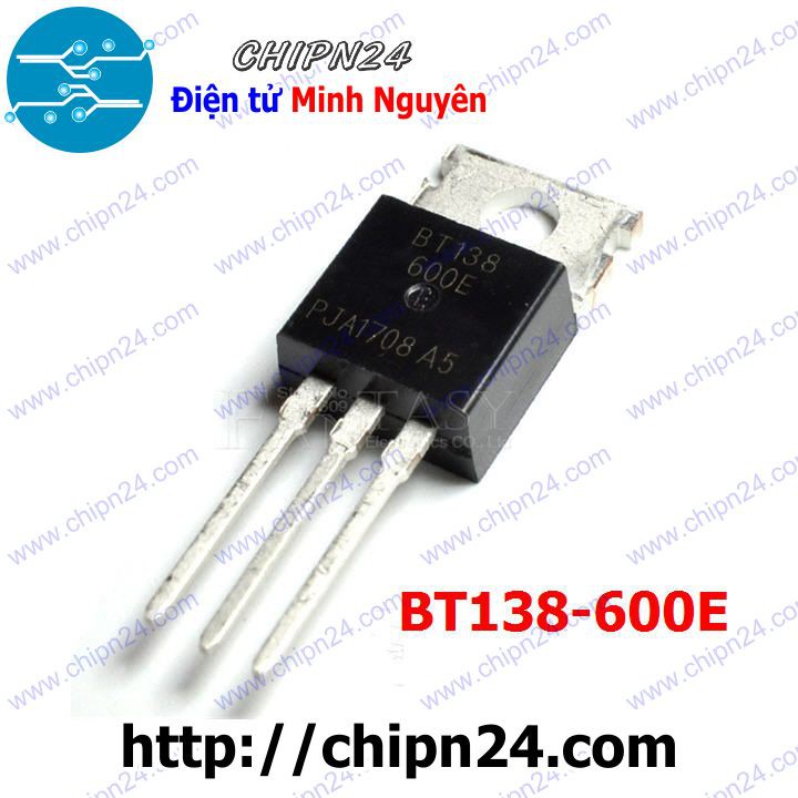 [2 CON] Triac SCR BT138-600E TO-220 12A 600V (BT138-600 BT138)