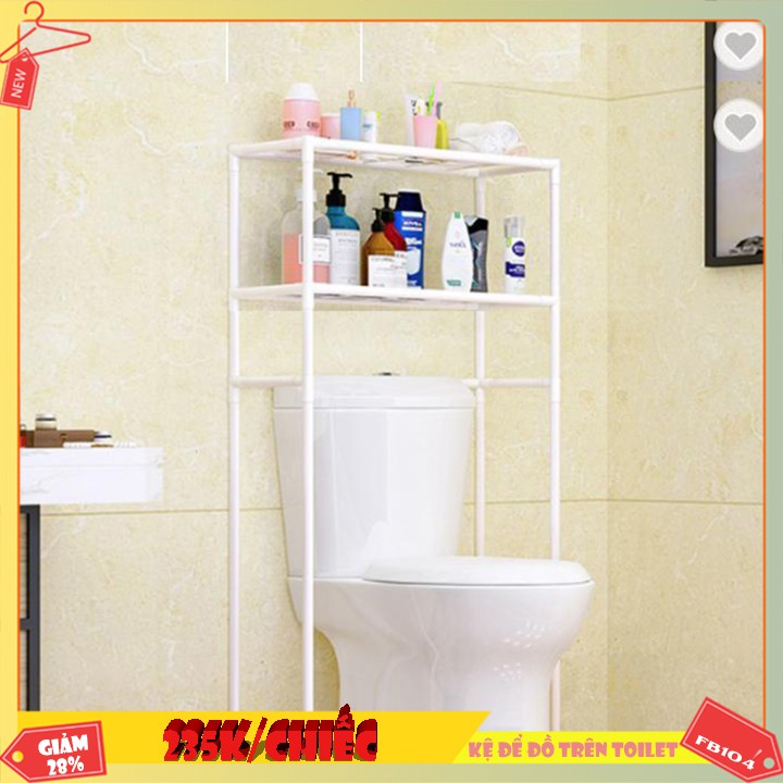 Kệ trên bồn cầu toilet để đồ đa năng 2 tầng kim loại lắp ghép