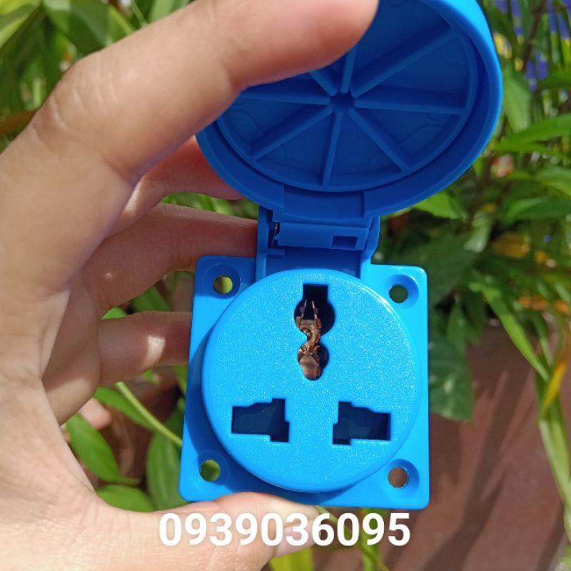 Ổ cắm công nghiệp chống nước ZZDQ có nắp 1 Pha - 10A - 3 chân – IP54
