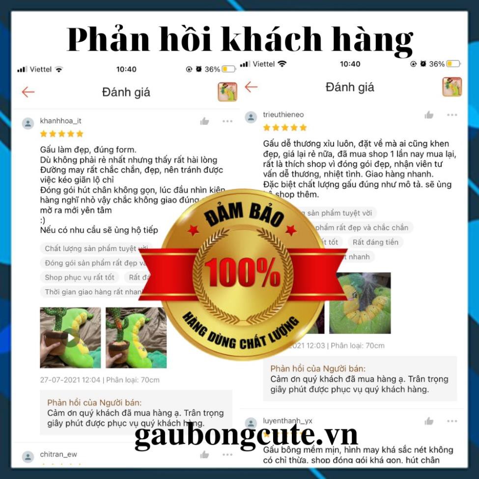 Gấu Bông Sâu Đậu, gối ôm hình Thú Nhồi Bông cho bé Sâu bông Cao Cấp 100% là bông gòn 3D - Siêu Mềm Mịn 70cm - 1m2