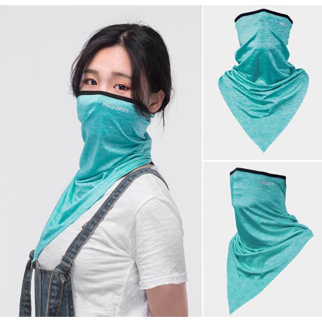 Khăn choàng cổ ROCKBROS kiêm khẩu trang thể thao hình tam giác bằng vải lạnh