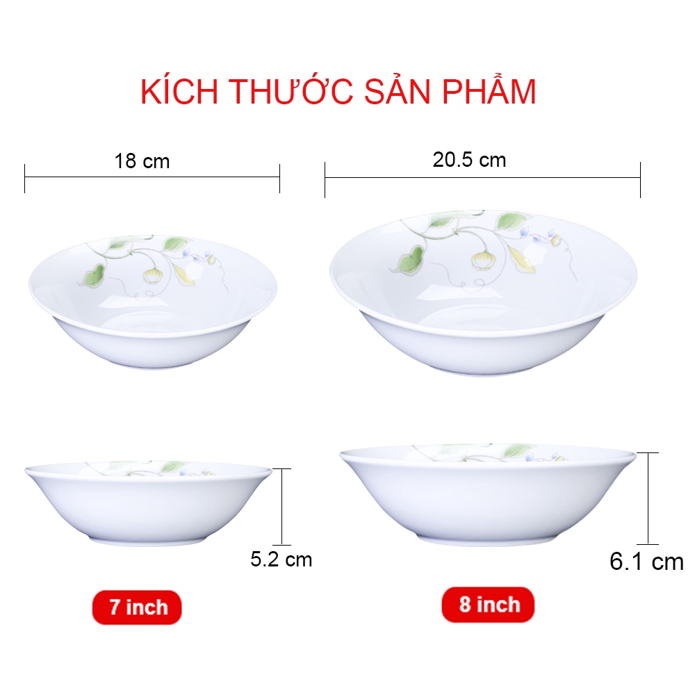 Tô Choãng Hoa A02 Sứ Long Phương - Tô Canh Miệng Loe Sứ Hoa