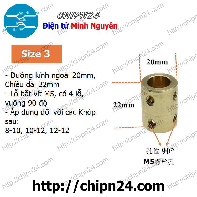 [1 CÁI] Khớp Nối Trục 8mm-10mm (tặng Cây Mở Lục Giác M4)