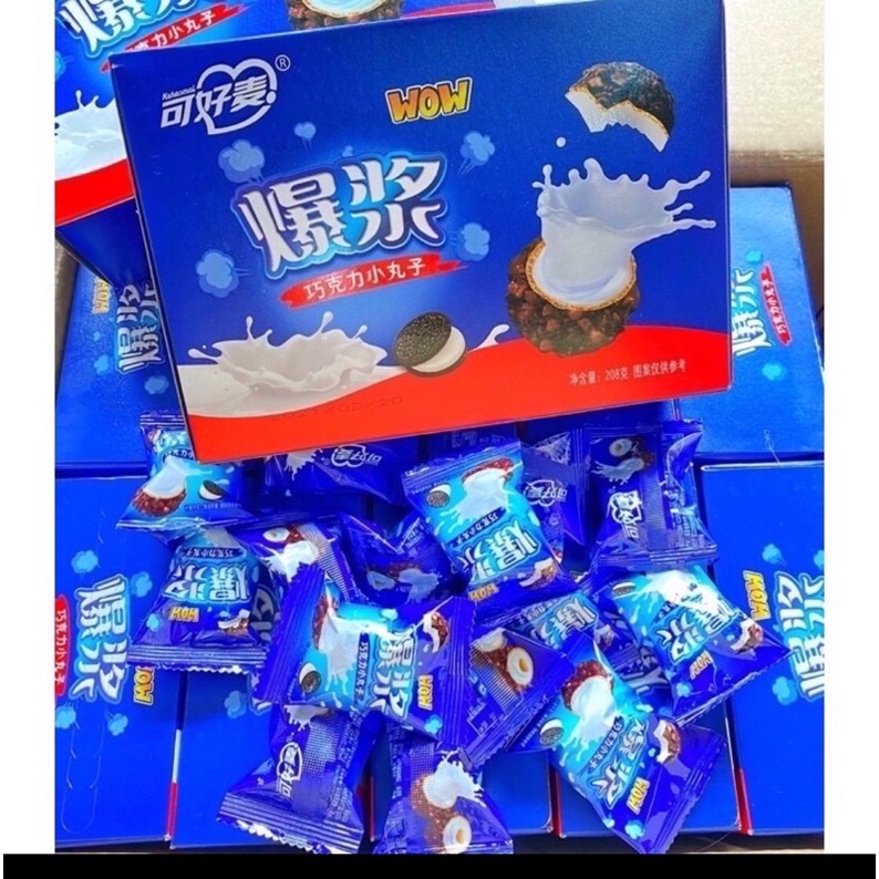 Bánh Oreo sôcla  nhân sữa chảy 3 lớp hộp 200g