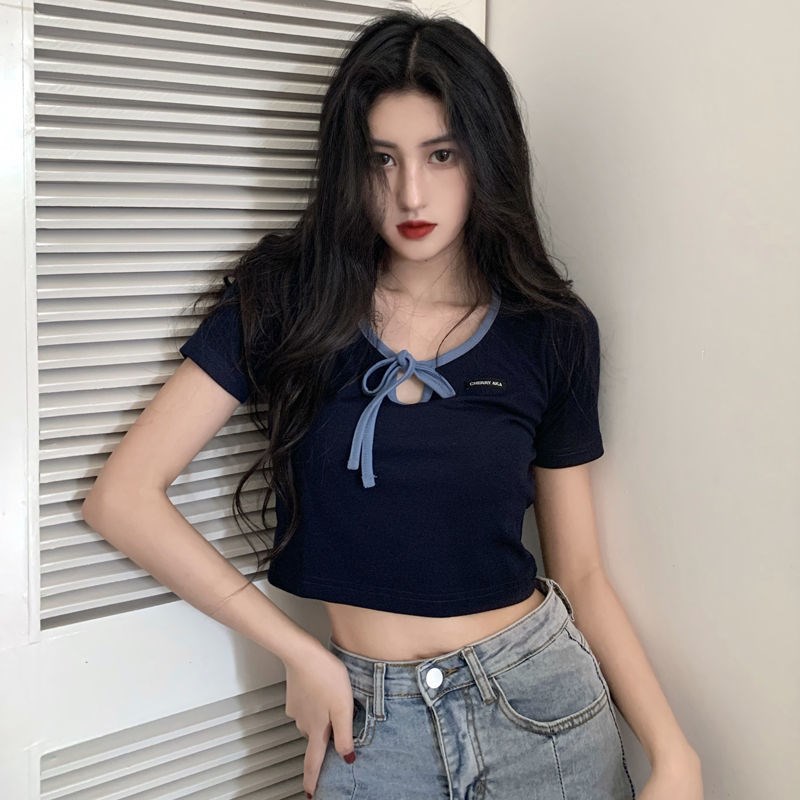 Super Beautiful 3-hole Croptop T-shirt🦋