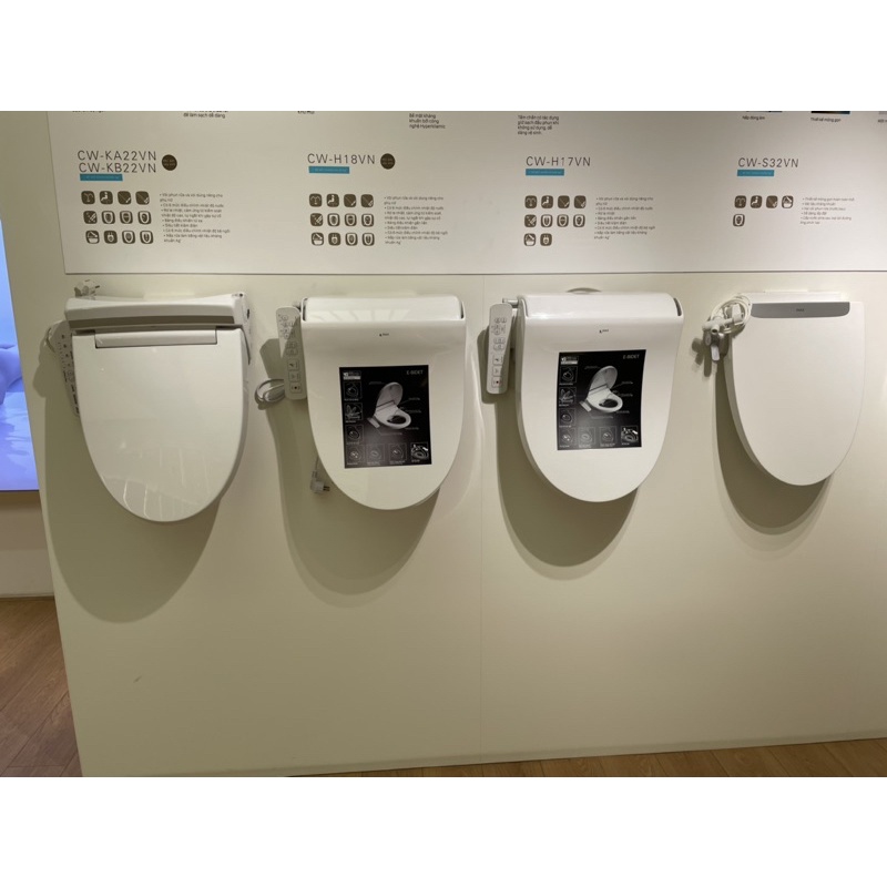 Nắp rửa điện tử cao cấp INAX CW-KB22AVN . Nắp bồn cầu thông minh phun rửa tự động, sưởi ấm, tiết kiệm điện