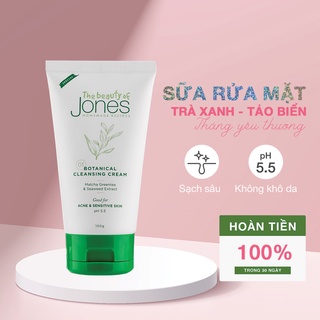  Sữa rửa mặt da mụn nhạy cảm từ trà xanh tảo biển The Beauty of Jones