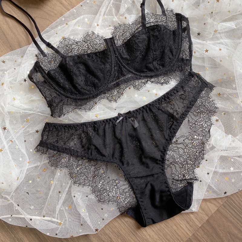 Berry Lingerie Set bralette ren Áo lót Bralette dauto.dauto áo lót ren có gọng đen/trắng hàng thiết kế có mút