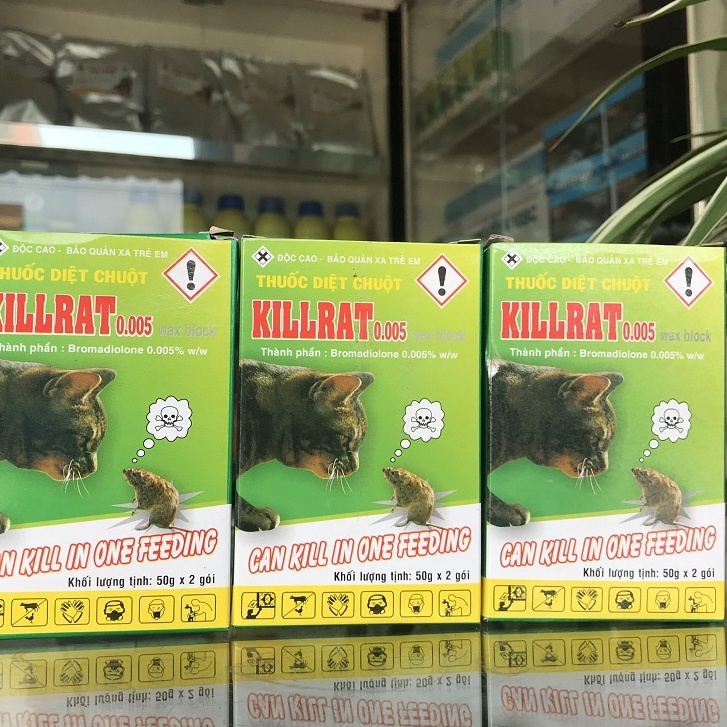 Thuốc diệt chuột KILLRAT diệt nhanh 1 lần ăn