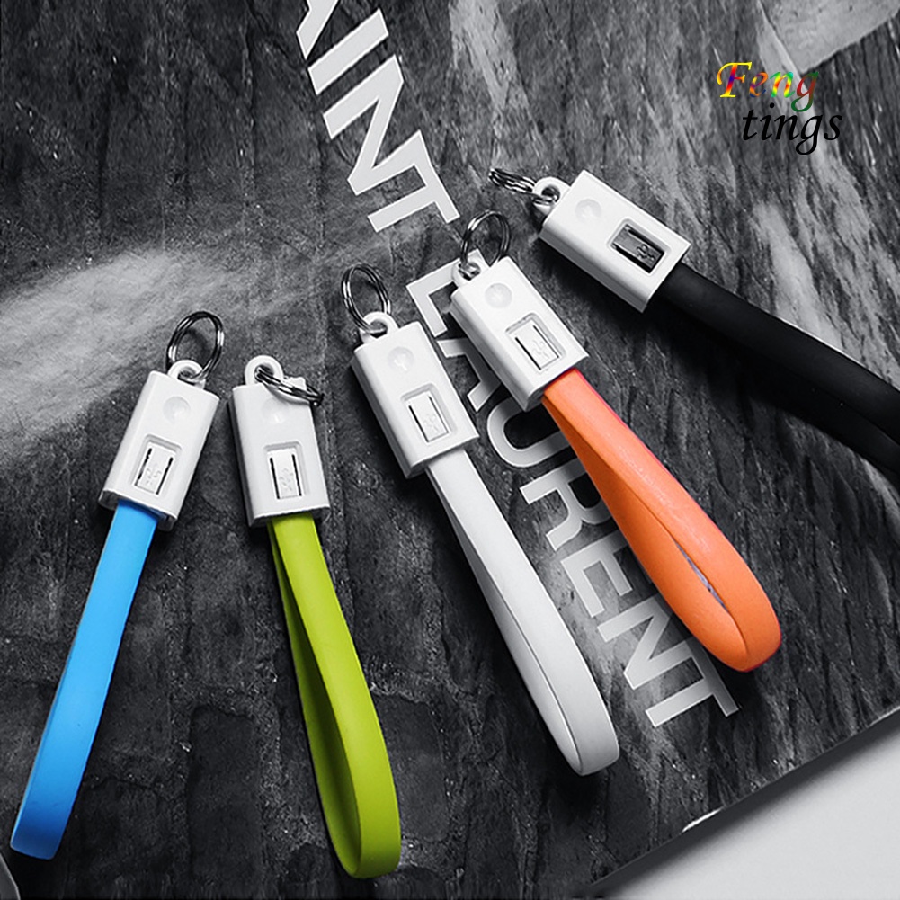 Dây cáp sạc Micro USB/Type-C có móc khóa cho Android iPhone