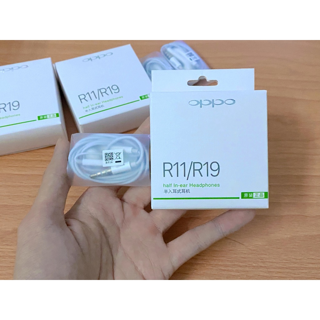 Tai Nghe Điện Thoại OPPO Cổng 3.5mm Có Mic Thoại  Âm Hay Bass Ấm - Hàng Fullbox Freeship Bảo Hành 12 Tháng